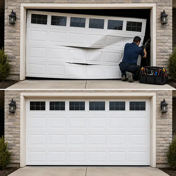 Fixing a failed garage door in Carrollton TX