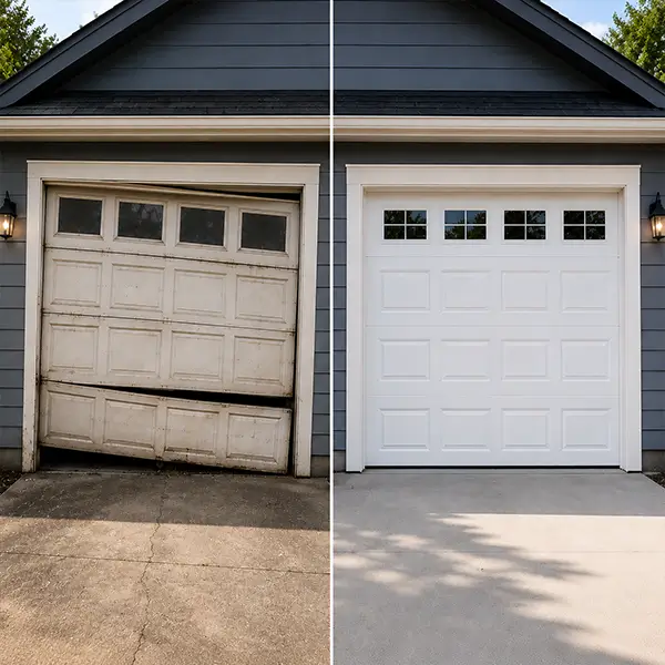 Fixing a failed garage door in Carrollton TX